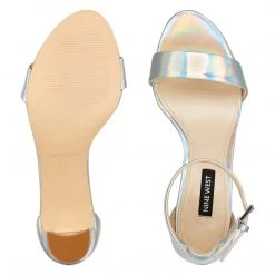 Nine West Metallic Mindset Pruce Ankle Strap Block Heel Sandals