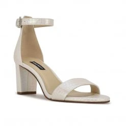 Nine West Pruce Ankle Strap Block Heel Sandals