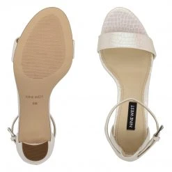 Nine West Pruce Ankle Strap Block Heel Sandals 6 Nine West Pruce Ankle Strap Block Heel Sandals