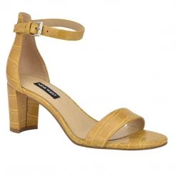 Nine West Heels Pruce Ankle Strap Block Heel Sandals