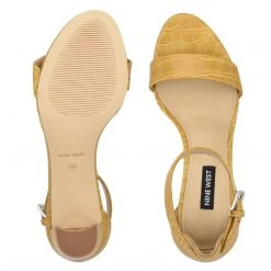 Nine West Heels Pruce Ankle Strap Block Heel Sandals