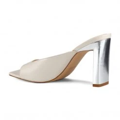 Nine West Heels Pyper Heeled Slide Sandals 10 Nine West Heels Pyper Heeled Slide Sandals