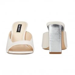 Nine West Heels Pyper Heeled Slide Sandals 12 Nine West Heels Pyper Heeled Slide Sandals