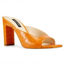 Nine West Pyper Heeled Slide Sandals Heels