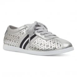 Nine West Raven Lace Up Sneakers Metallic Mindset