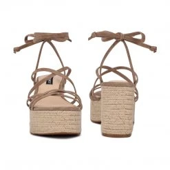 Nine West Lace It Up Riplee Ankle Wrap Platform Sandals