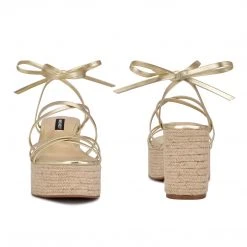 Nine West Lace It Up Riplee Ankle Wrap Platform Sandals