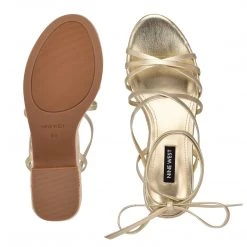 Nine West Lace It Up Riplee Ankle Wrap Platform Sandals