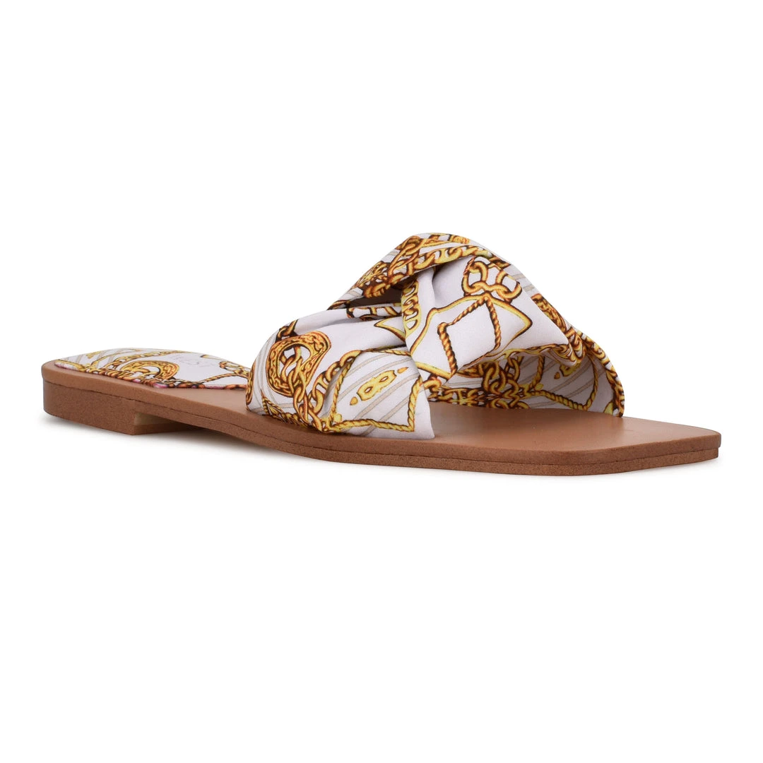 Nine West Shoes Rosey Flat Slide Sandals 4 Nine West Shoes Rosey Flat Slide Sandals