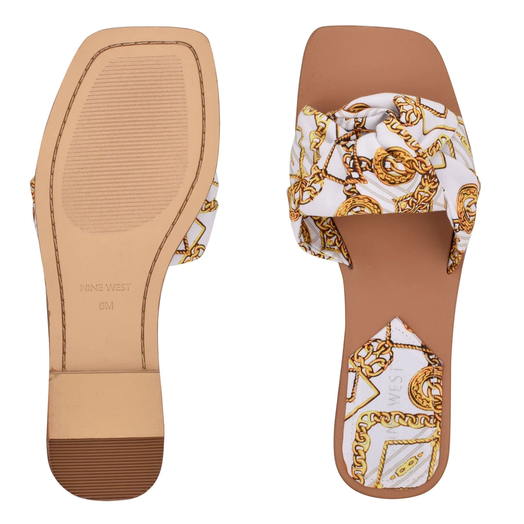 Nine West Shoes Rosey Flat Slide Sandals 7 Nine West Shoes Rosey Flat Slide Sandals