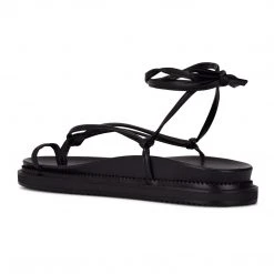 Nine West Sarest Ankle Wrap Flat Sandals Lace It Up