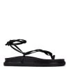 Nine West Sarest Ankle Wrap Flat Sandals Lace It Up