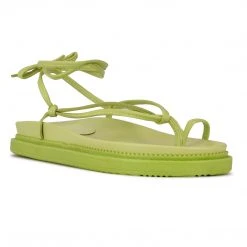 Nine West Sarest Ankle Wrap Flat Sandals