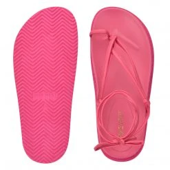 Nine West Sarest Ankle Wrap Flat Sandals Lace It Up