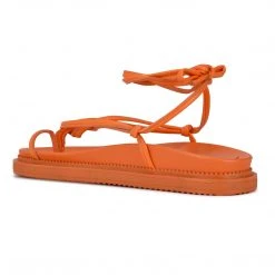 Nine West Sarest Ankle Wrap Flat Sandals