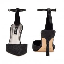 Nine West Shaply Pointy Toe Ankle Strap Pumps Heel Appeal