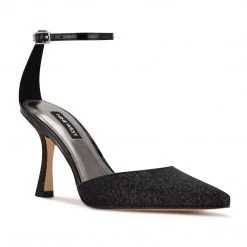 Nine West Shaply Pointy Toe Ankle Strap Pumps Heel Appeal