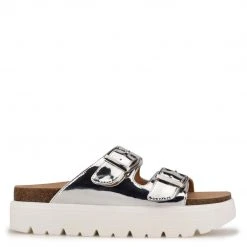 Nine West Simplee Platform Slide Sandals High Impact Platforms