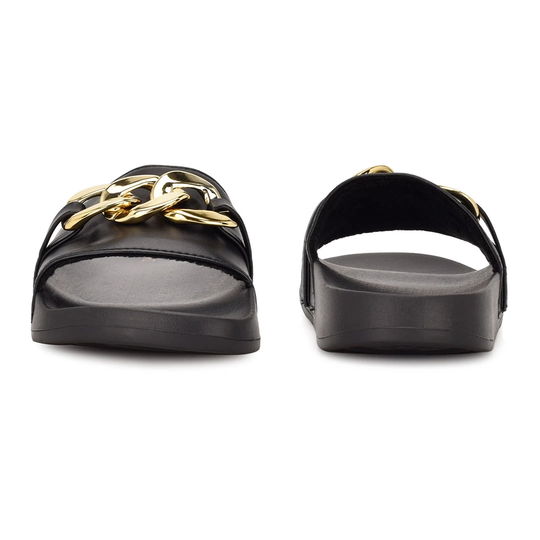 Nine West Fun Flats Slinks Flat Slide Sandals 6 Nine West Fun Flats Slinks Flat Slide Sandals