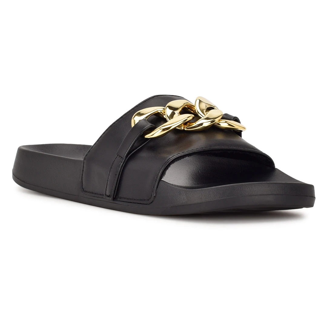 Nine West Fun Flats Slinks Flat Slide Sandals 4 Nine West Fun Flats Slinks Flat Slide Sandals