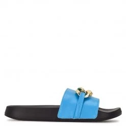 Nine West Color Pop Slinks Flat Slide Sandals