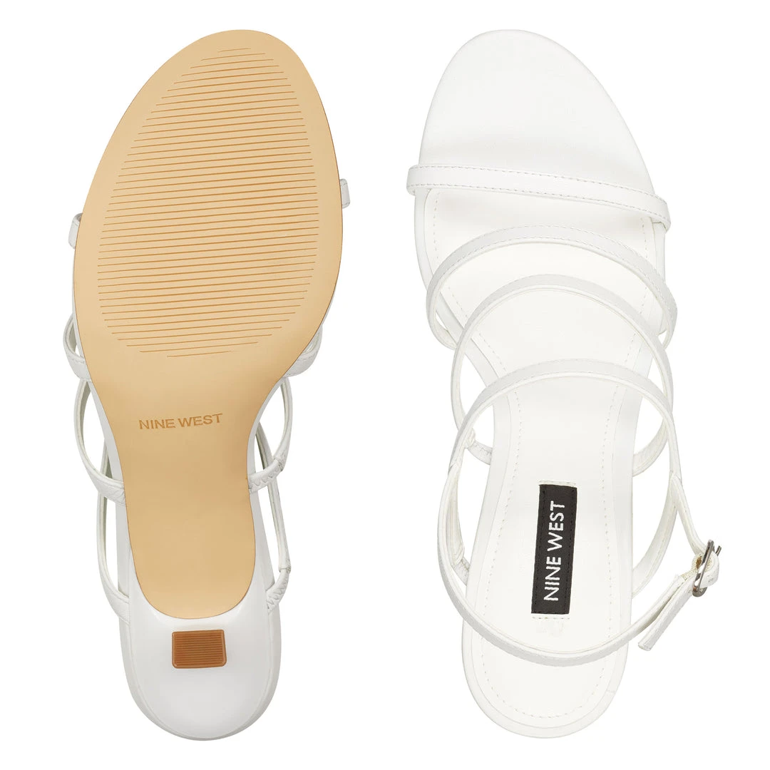 Nine West Smooth Heeled Strappy Sandals Heels 8 Nine West Smooth Heeled Strappy Sandals Heels