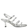 Nine West Smooth Heeled Strappy Sandals Metallic Mindset