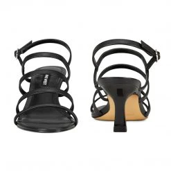 Nine West Heels Smooth Heeled Strappy Sandals 6 Nine West Heels Smooth Heeled Strappy Sandals