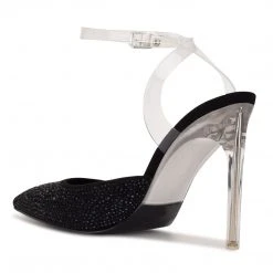 Nine West In The Clear Sparkel Ankle Strap Pumps