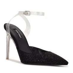 Nine West In The Clear Sparkel Ankle Strap Pumps