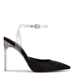 Nine West In The Clear Sparkel Ankle Strap Pumps