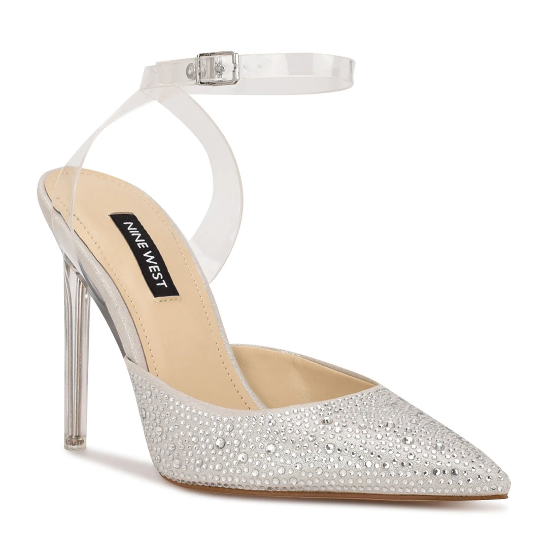 Nine West Sparkel Ankle Strap Pumps In The Clear 4 Nine West Sparkel Ankle Strap Pumps In The Clear