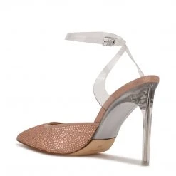 Nine West In The Clear Sparkel Ankle Strap Pumps 9 Nine West In The Clear Sparkel Ankle Strap Pumps