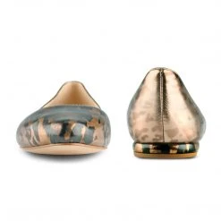 Nine West Speakup Almond Toe Flats Metallic Mindset