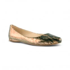 Nine West Speakup Almond Toe Flats Metallic Mindset