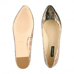 Nine West Speakup Almond Toe Flats Metallic Mindset