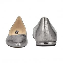 Nine West Speakup Almond Toe Flats Metallic Mindset