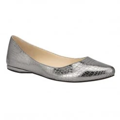 Nine West Speakup Almond Toe Flats Metallic Mindset