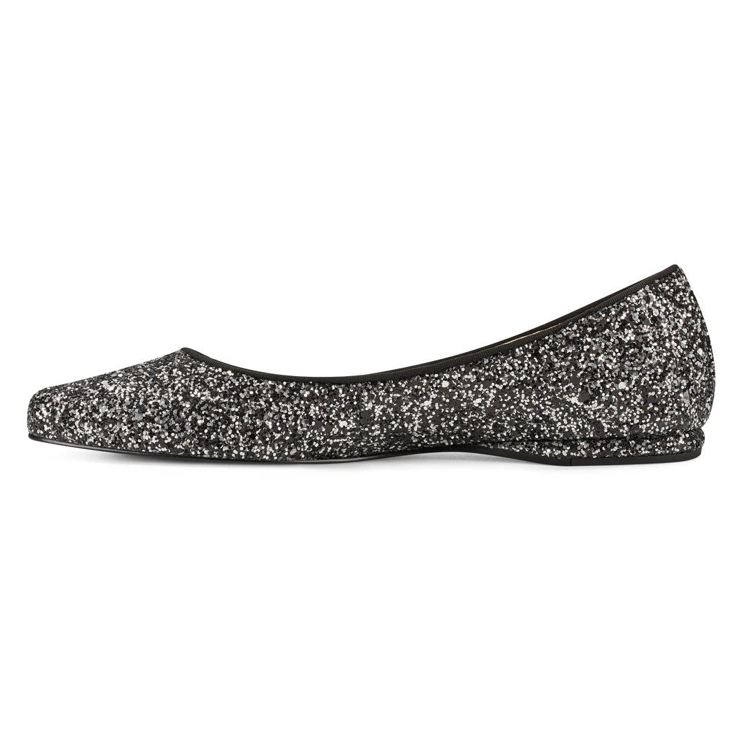 Nine West Metallic Mindset Speakup Almond Toe Flats Nine West Metallic Mindset Speakup Almond Toe Flats