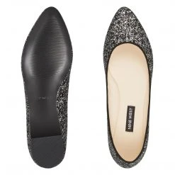 Nine West Metallic Mindset Speakup Almond Toe Flats 7 Nine West Metallic Mindset Speakup Almond Toe Flats