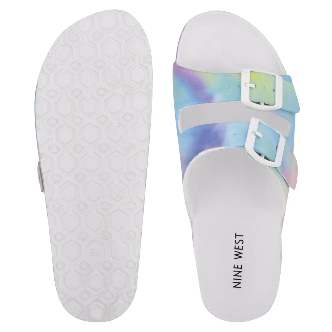 Nine West Mules & Slides Splash Flat Slide Sandals 7 Nine West Mules & Slides Splash Flat Slide Sandals