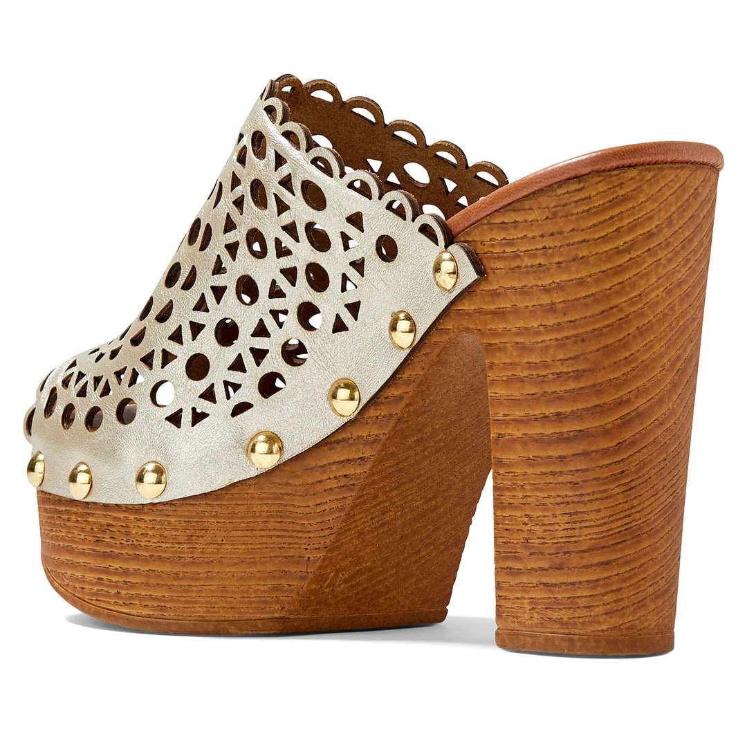 Nine West Star Heeled Clog Sandals Nine West Star Heeled Clog Sandals