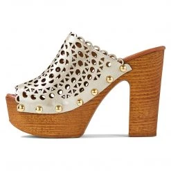 Nine West Star Heeled Clog Sandals 5 Nine West Star Heeled Clog Sandals