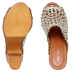 Nine West Star Heeled Clog Sandals 7 Nine West Star Heeled Clog Sandals