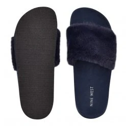 Nine West Staycozy Flat Slide Sandals Shoes