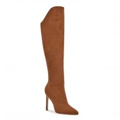 Nine West Teleena Wide Calf Heeled Boots Shoes