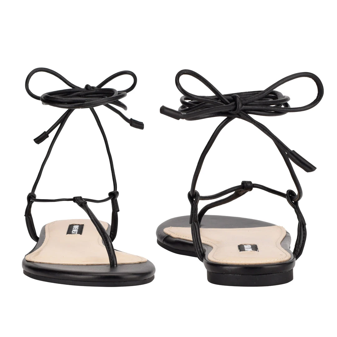 Nine West Tella Ankle Wrap Flat Sandals Lace It Up Nine West Tella Ankle Wrap Flat Sandals Lace It Up