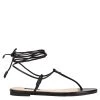 Nine West Tella Ankle Wrap Flat Sandals Lace It Up
