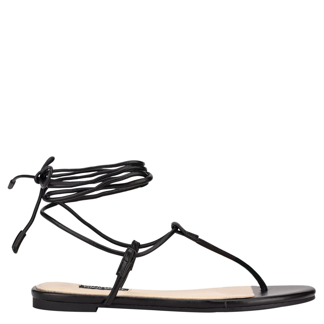 Nine West Tella Ankle Wrap Flat Sandals Lace It Up Nine West Tella Ankle Wrap Flat Sandals Lace It Up