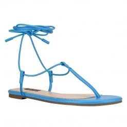 Nine West Tella Ankle Wrap Flat Sandals